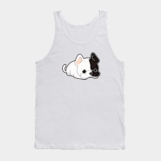 Cute Black and White Puppy Tank Top